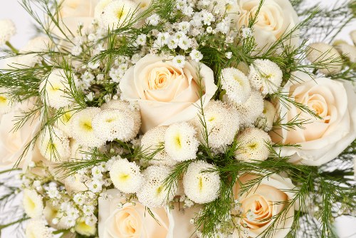 Assorted fresh flowers arranged beautifully in a bouquet