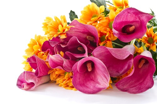 Customized flower bouquet being prepared for delivery